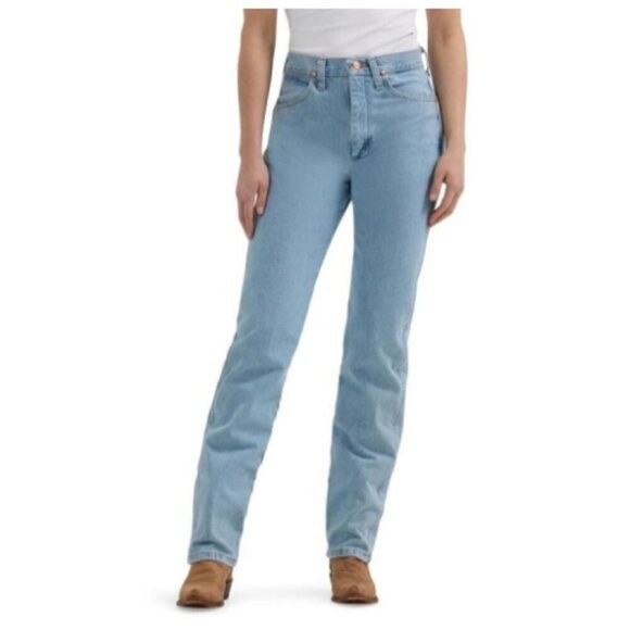 **Wrangler** Women's Cowboy Cut High Rise Slim Fit Tapered Leg Jean - Picture 1 of 4